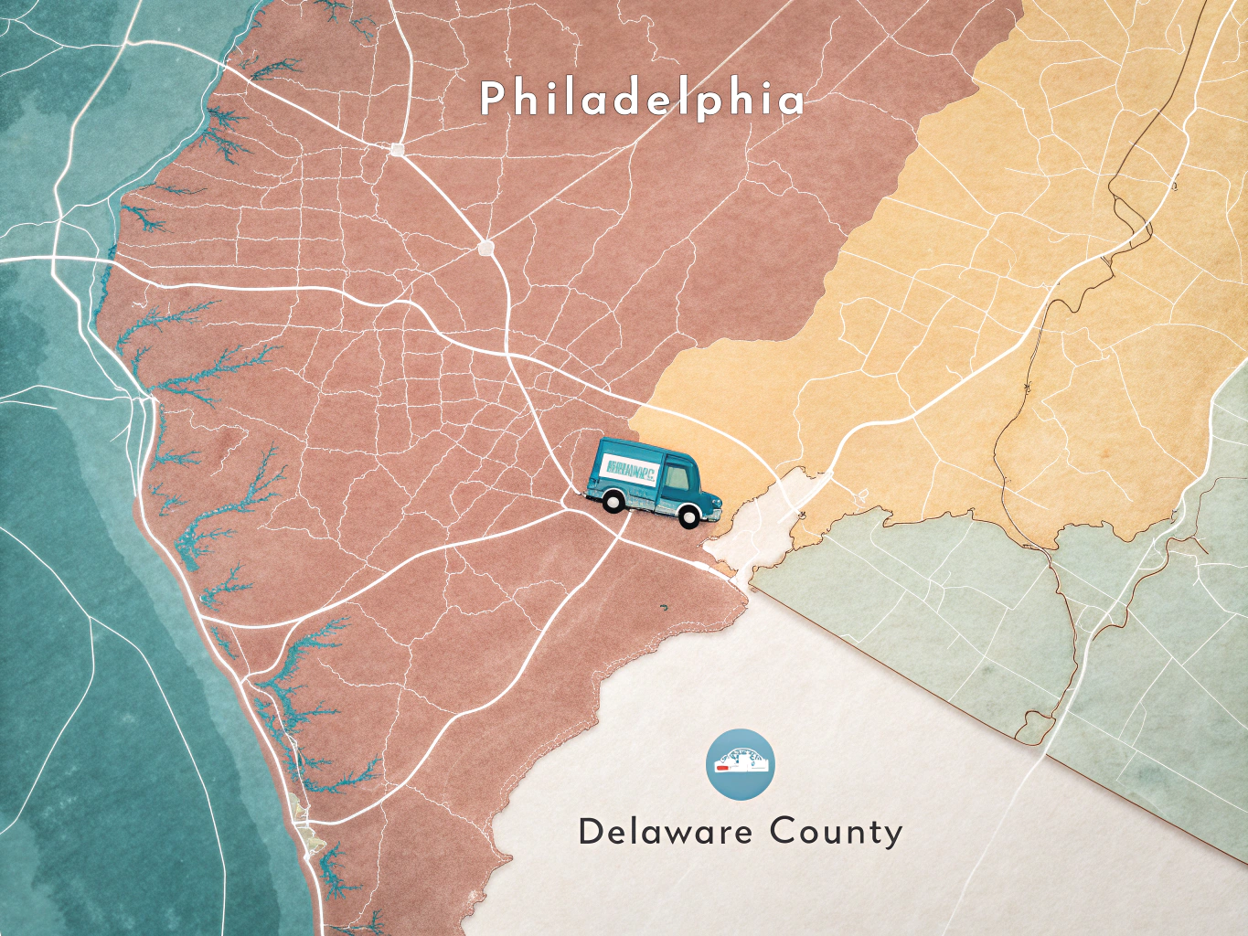 Philadelphia Service Area map